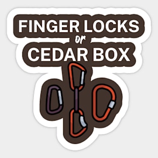 Finger locks or cedar box Sticker